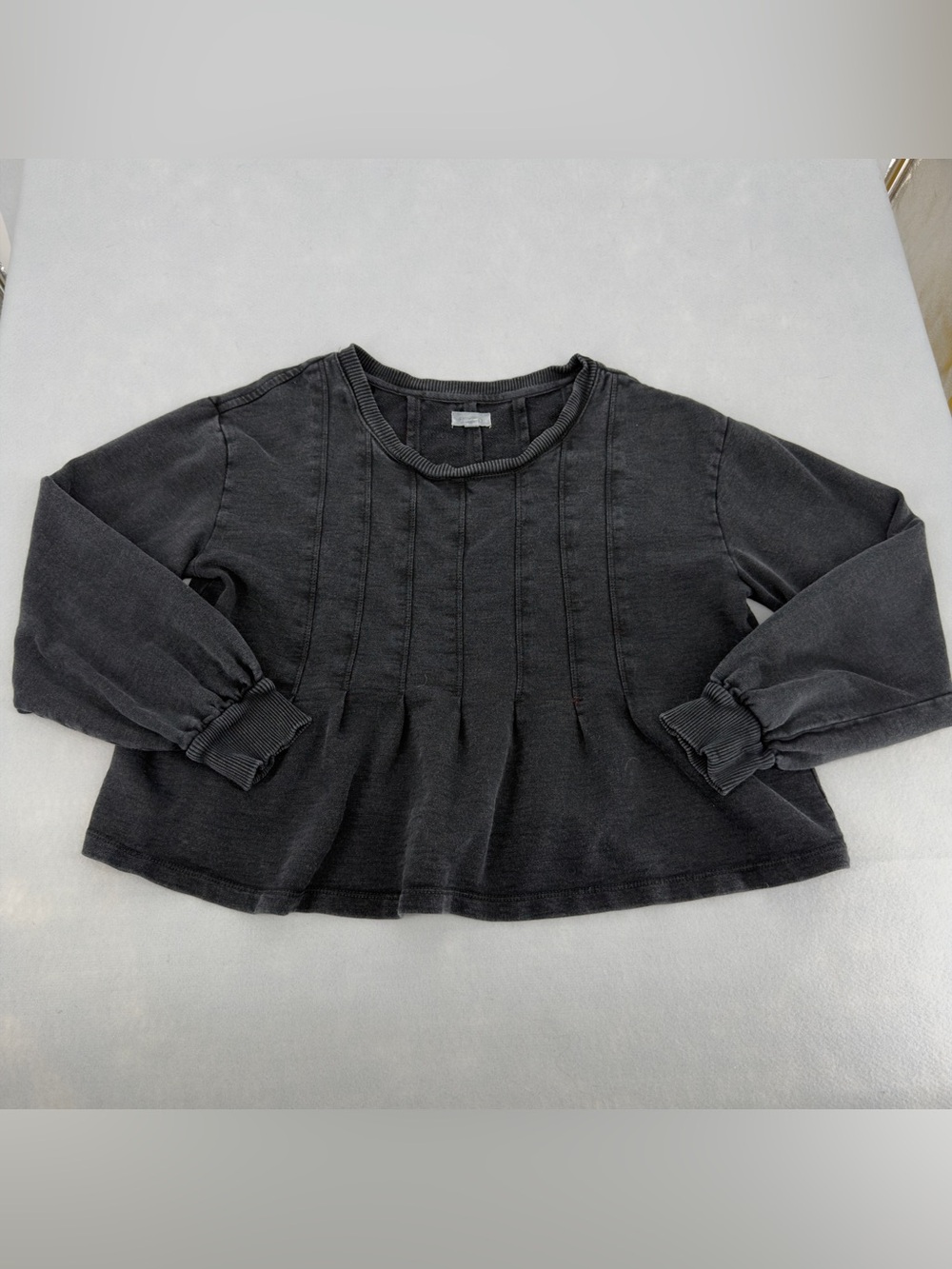 Anthropologie Pilcro Black Box Pleated Sweatshirt Small